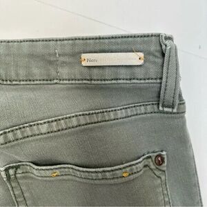 Pilcro and the Letterpress Anthropologie Stet Green Gray Stretch Jeans‎ size 26